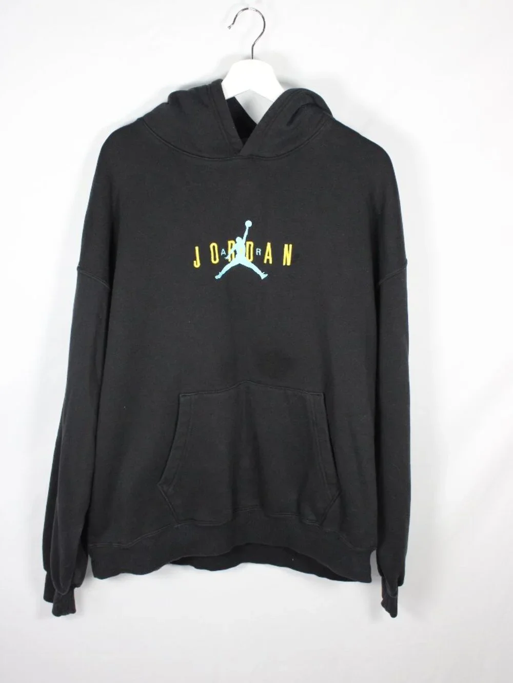 Air Jordan Jumpman Hoodie Sweatshirt Men's Size Large Black Pullover Basketball